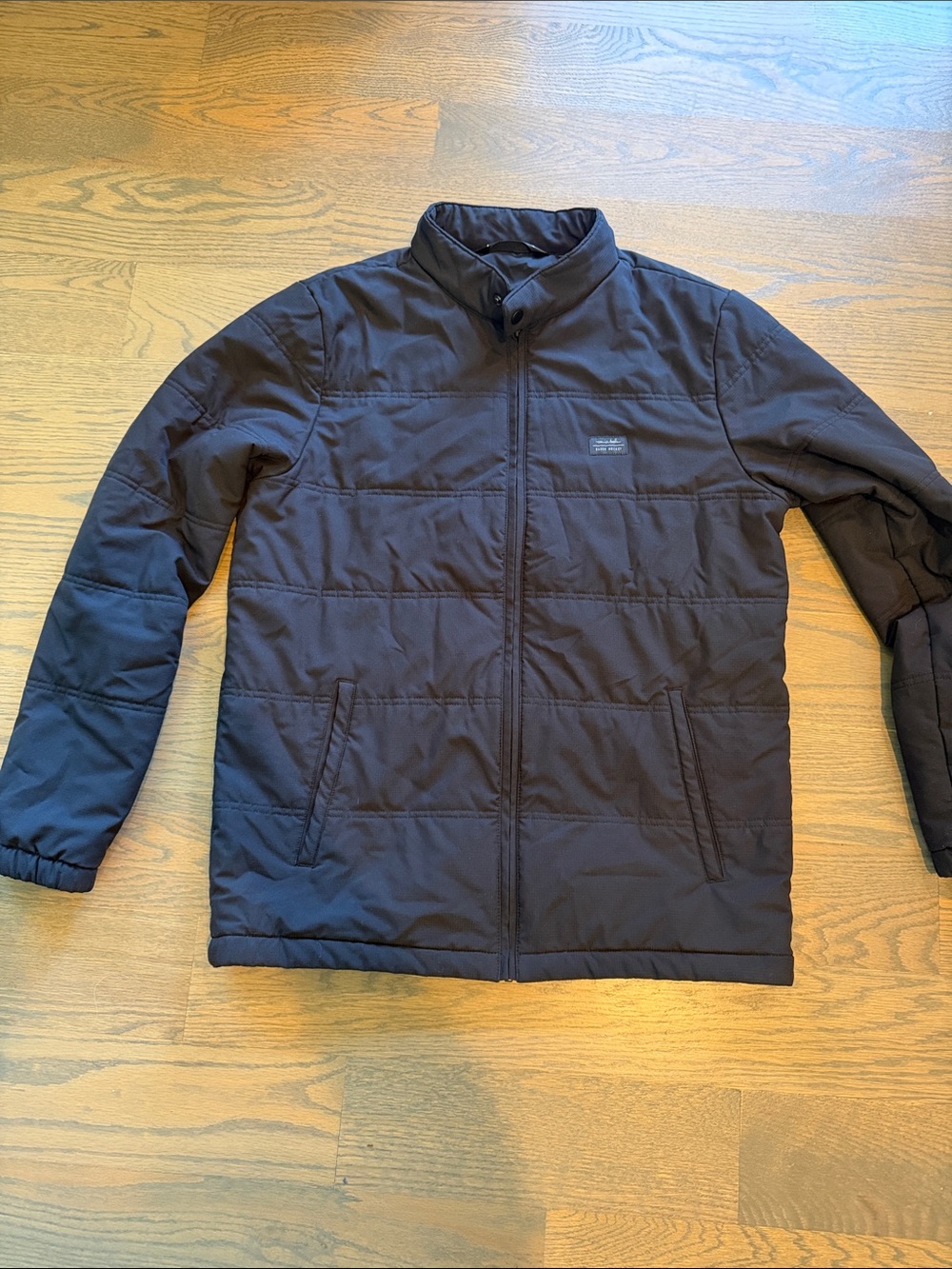 Travis Mathew Men's Black Quilted Zip-Up Puffer Jacket